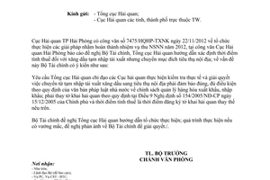 Công văn 17060/BTC-VP xác định thời điểm tính thuế đối với xăng dầu đã tạm nhập