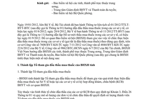 Công văn 5157/BHXH-DVT tham gia đấu thầu mua thuốc trong cơ sở y tế