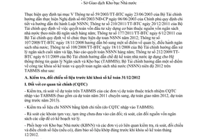17363/BTC-KTNN hướng dẫn công tác khóa sổ kế toán và quyết toán niên độ 2012