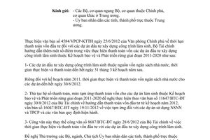 Công văn 17565/BTC-ĐT thực hiện và thanh toán vốn dự án lâm sinh thuộc Kế hoạch
