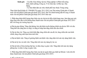 Công văn 17574/BTC-ĐT 2012 hướng dẫn thanh toán vốn trái phiếu Chính phủ 2012 2015