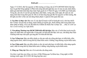 Công văn 6296/BNN-KHCN báo cáo tình hình thực hiện Nghị quyết 27/NQ-CP