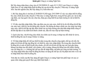 Công văn 67/BXD-VLXD 2012 trả lời công văn 228/XMNS-2L