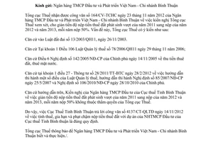 Công văn 4594/TCT-DNL tính thuế gia hạn phạt chậm nộp tiền thuế đối với dự án