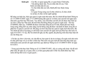 Công văn số 17927/BTC-KBNN năm 2012 Triển khai quản lý kiểm soát cam kết chi NSNN qua KBNN