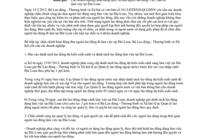 Văn bản 4930/LĐTBXH-QLLĐNN 2012 kiểm soát chi phí chấn chỉnh đưa lao động sang Đài Loan