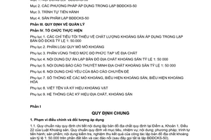 Quy chuẩn kỹ thuật quốc gia QCVN 49: 2012/BTNMT về lập bản đồ địa chất khoáng sản tỷ lệ 1:50.000 phần đất liền do Bộ Khoa học Công nghệ và Môi trường ban hành