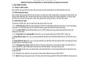 Quy chuẩn kỹ thuật quốc gia QCVN 02:2012/BTNMT về lò đốt chất thải rắn y tế do Bộ Tài nguyên và Môi trường ban hành