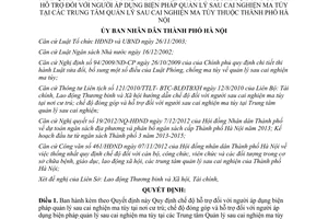 Quyết định 48/2012/QĐ-UBND chế độ hỗ trợ người áp dụng biện pháp quản lý