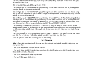 Quyết định 30/2012/QĐ-UBND quy định mức giá đất năm 2013 trên địa bàn Cần Thơ