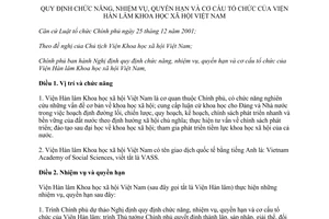 Nghị quyết 109/2012/NĐ-CP chức năng nhiệm vụ quyền hạn cơ cấu Viện Hàn lâm
