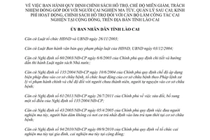 Quyết định 60/2012/QĐ-UBND chính sách hỗ trợ chế độ miễn giảm trách nhiệm