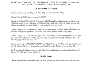 Quyết định 50/2012/QĐ-UBND mức thu chế độ quản lý sử dụng phí tham gia đấu giá
