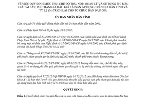 Quyết định 49/2012/QĐ-UBND mức thu chế độ thu nộp quản lý sử dụng phí đấu giá