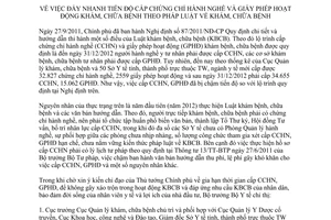 Chỉ thị 07/CT-BYT năm 2012 đẩy nhanh tiến độ cấp chứng chỉ hành nghề