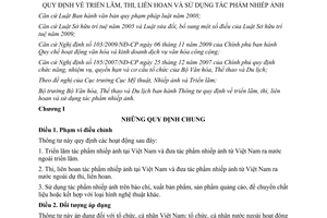 Thông tư 17/2012/TT-BVHTTDL quy định triển lãm thi liên hoan sử dụng tác phẩm