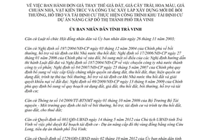 Quyết định 37/2012/QĐ-UBND đơn giá thay thế giá đất giá cây trái hoa màu vật kiến trúc xây lắp Trà Vinh