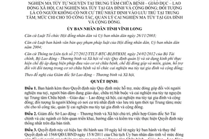 Quyết định 20/2012/QĐ-UBND Quy định mức hỗ trợ đóng góp đối với người nghiện