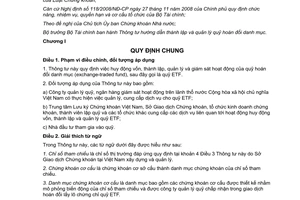 Thông tư 229/2012/TT-BTC hướng dẫn thành lập và quản lý quỹ hoán đổi danh mục