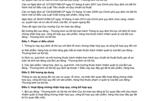 Thông tư 35/2012/TT-BLĐTBXH thủ tục chỉ định tổ chức chứng nhận hợp quy