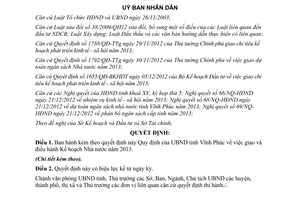 Quyết định 56/2012/QĐ-UBND giao và điều hành kế hoạch nhà nước tỉnh Vĩnh Phúc