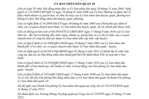 Quyết định 05/2012/QĐ-UBND tổ chức hoạt động Văn phòng Ủy ban nhân dân quận 10