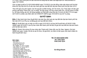 Quyết định 51/2012/QĐ-UBND giá đất trên địa bàn thành phố Hà Nội năm 2013