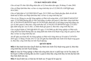 Quyết định 31/2012/QĐ-UBND Định mức kinh tế kỹ thuật trong quản lý khai thác