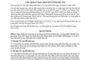 Quyết định 2226/QĐ-UBND năm 2012 sửa đổi Kế hoạch Khoa học và Công nghệ Phú Yên