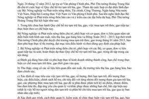 Thông báo 431/TB-VPCP kết luận của Phó Thủ tướng Hoàng Trung Hải