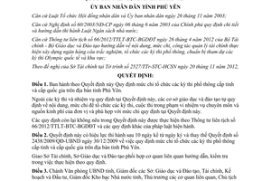 Quyết định 34/2012/QĐ-UBND mức chi tổ chức kỳ thi phổ thông cấp tỉnh quốc gia