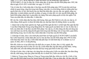 Chỉ thị 22-CT/TW năm 2012 tổ chức lấy ý kiến nhân dân dự thảo sửa đổi Hiến pháp