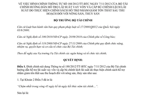 Quyết định 3312/QĐ-BTC năm 2012 đính chính Thông tư 188/2012/TT-BTC hướng dẫn