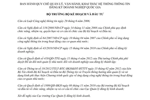 Quyết định 1852/QĐ-BKHĐT năm 2012 khai thác hệ thống đăng ký doanh nghiệp