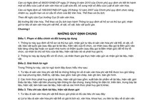 Thông tư 20/2012/TT-BVHTTDL hồ sơ thủ tục gửi nhận gửi tư liệu di sản văn hóa