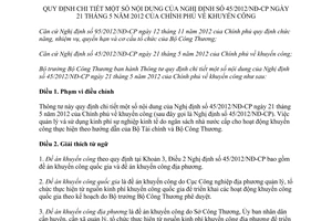 Thông tư 46/2012/TT-BCT hướng dẫn Nghị định 45/2012/NĐ-CP khuyến công