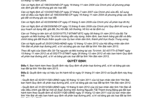 Quyết định 47/2012/QĐ-UBND Quy định phân loại đường phố vị trí bảng giá đất