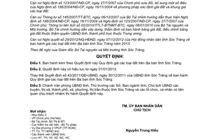 Quyết định 55/2012/QĐ-UBND quy định giá đất trên địa bàn tỉnh Sóc Trăng năm 2013