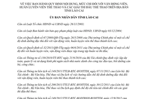 Quyết định 66/2012/QĐ-UBND Quy định nội dung mức chi đối với vận động viên