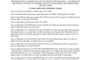 Quyết định 474/2012/QĐ-UBND kinh phí hỗ trợ người cai nghiện ma túy Bắc Giang