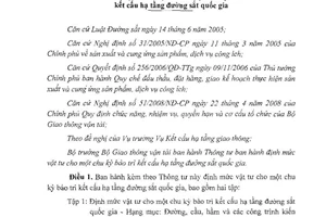 Thông tư 58/2012/TT-BGTVT định mức vật tư cho một chu kỳ bảo trì kết cấu hạ tầng