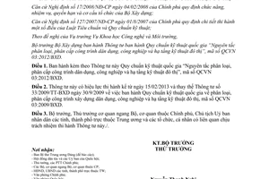 Thông tư 12/2012/TT-BXD Quy chuẩn kỹ thuật quốc gia Nguyên tắc phân loại