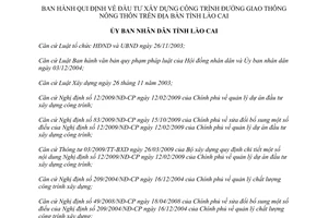 Quyết định 69/2012/QĐ-UBND đầu tư xây dựng công trình đường giao thông nông thôn