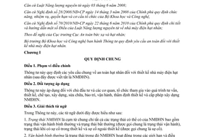 Thông tư 30/2012/TT-BKHCN yêu cầu an toàn hạt nhân đối với thiết kế nhà máy điện