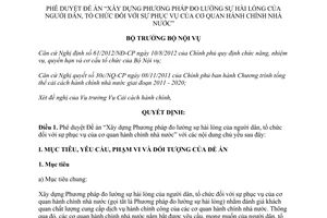 Quyết định 1383/QĐ-BNV năm 2012 phê duyệt Đề án Xây dựng Phương pháp đo lường