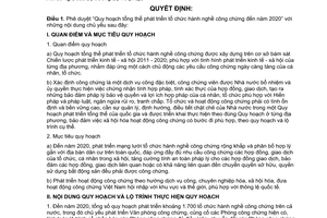 Quyết định 2104/QĐ-TTg năm 2012 phê duyệt Quy hoạch tổng thể phát triển tổ chức