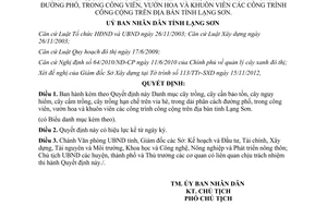 Quyết định 1819/QĐ-UBND năm 2012 danh mục cây trồng cần bảo tồn cấm và hạn chế trồng Lạng Sơn