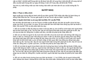 Nghị quyết 05/2012/NQ-HĐTP hướng dẫn phần thứ hai Bộ Luật tố tụng dân sự sửa đổi