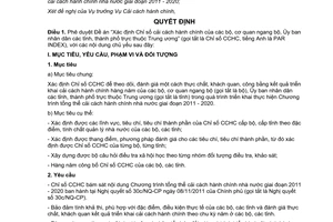 Quyết định 1294/QĐ-BNV năm 2012 phê duyệt Đề án Xác định Chỉ số cải cách