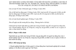 Nghị định 103/2012/NĐ-CP quy định mức lương tối thiểu vùng